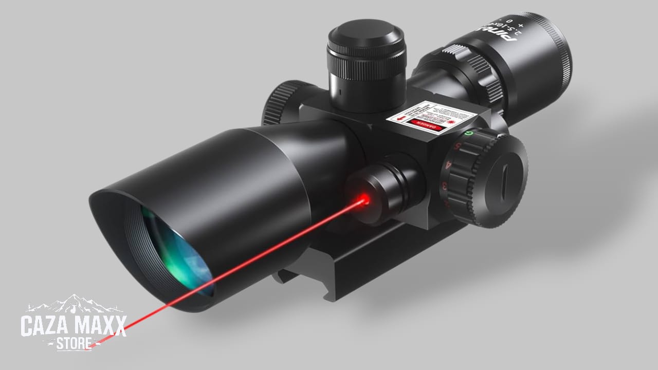 MIRA TELESCÓPICA CON LÁSER 2.5-10X40 DE RETÍCULA ILUMINADA PARA RIEL 22