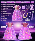 DISFRAZ DE PRINCESA ILUMINADO PARA NIÑAS