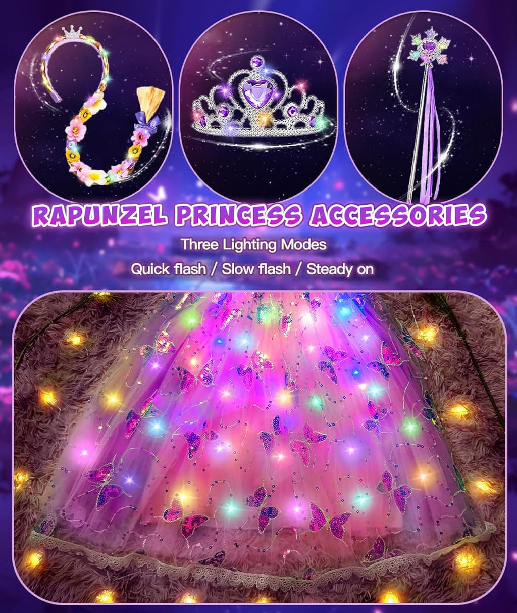 DISFRAZ DE PRINCESA ILUMINADO PARA NIÑAS