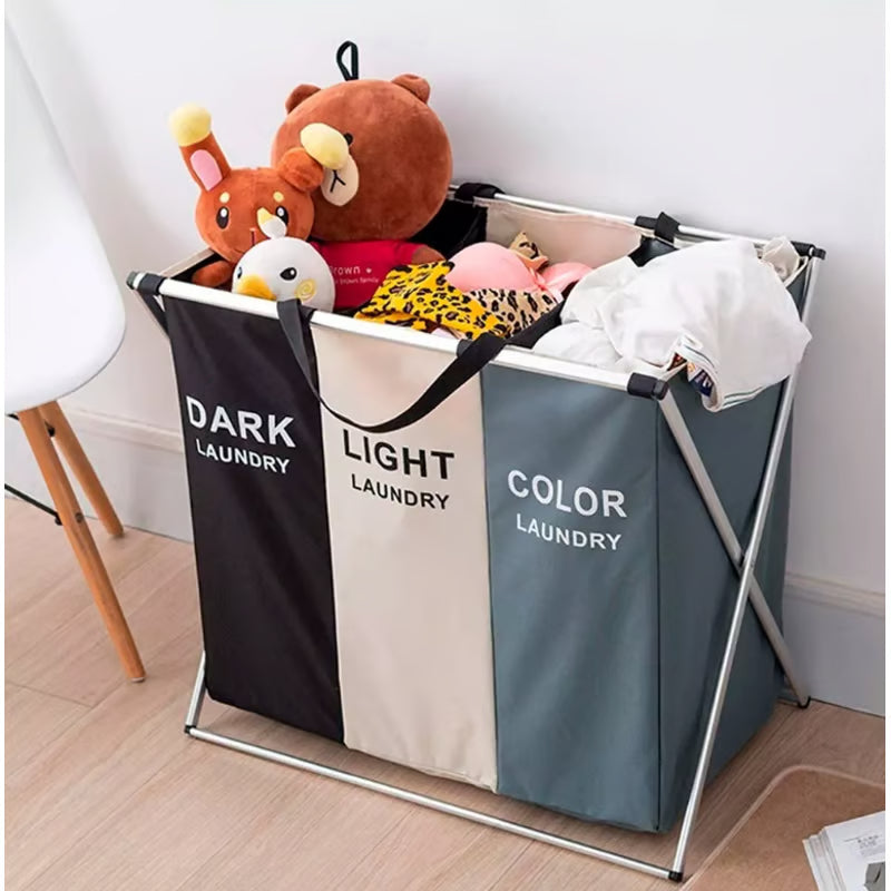 CESTA PARA LA ROPA SUCIA MODERNO 3 ESPACIOS