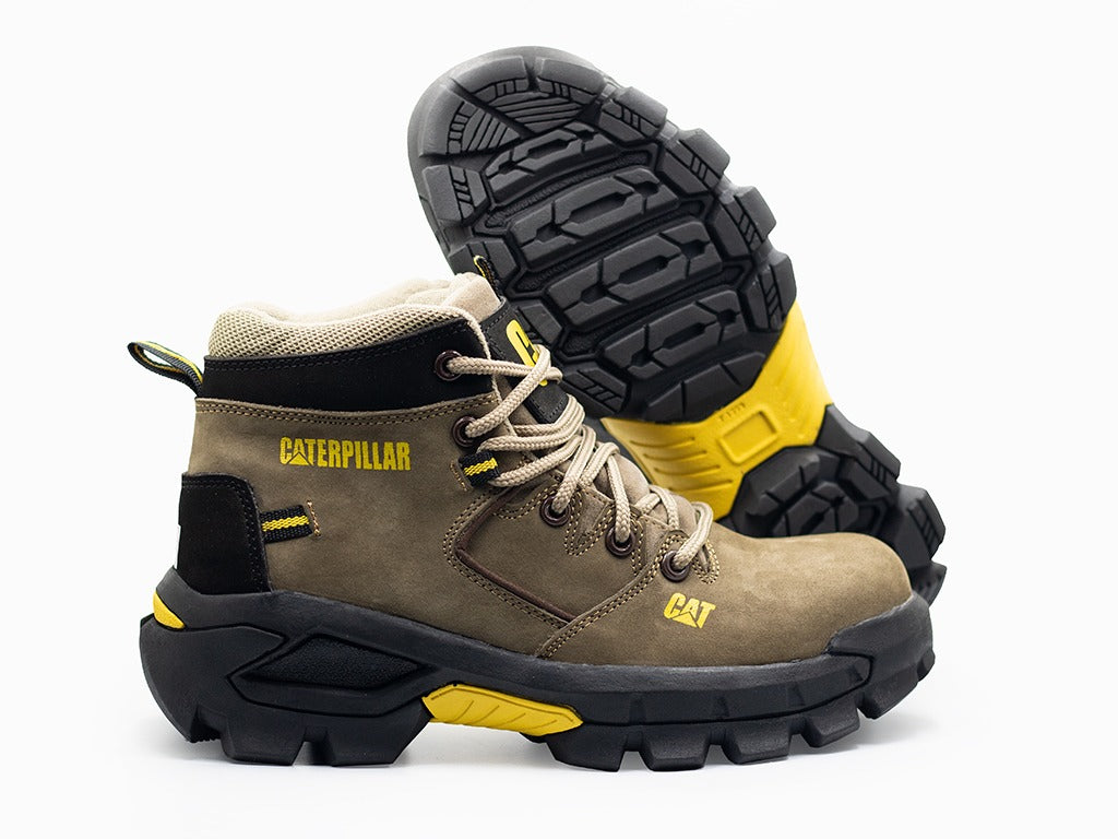 BOTAS CATERPILLAR UNISEX EN CUERO 100% GENUINO CON PUNTERA 600V