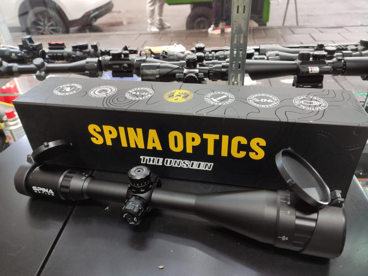 Mira telescópica SPINA 4-16X50mm retícula iluminada con anillos tácticos para riel 22