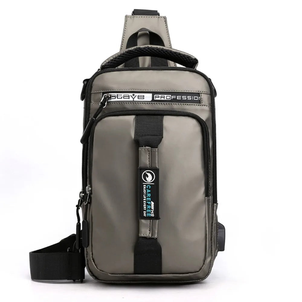 BOLSO MANOS LIBRES PARA CABALLERO DE CRUZAR IMPERMEABLE