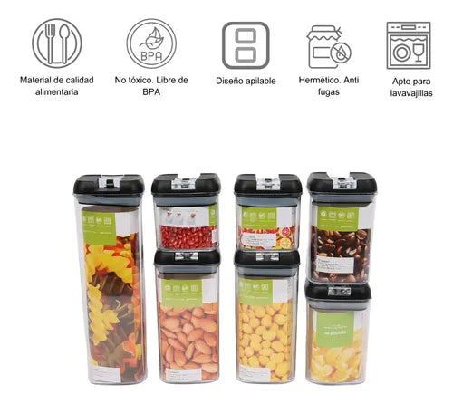 SET DE CONTENEDORES X7, IDEAL PARA GRANOS, CEREALES Y MÁS