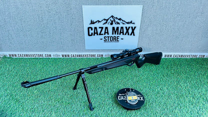 RIFLE DE RESORTE HEDEF DEFENCE EN POLÍMERO NEGRO CAL 4.5/5.5 DE 650 FPS