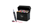 KIT MARCADORES DOBLE PUNTA PLUMONES 80 COLORES ESTUCHE