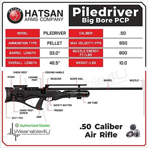 RIFLE PCP HATSAN PILEDRIVER BIG BORE MONO-TIRO