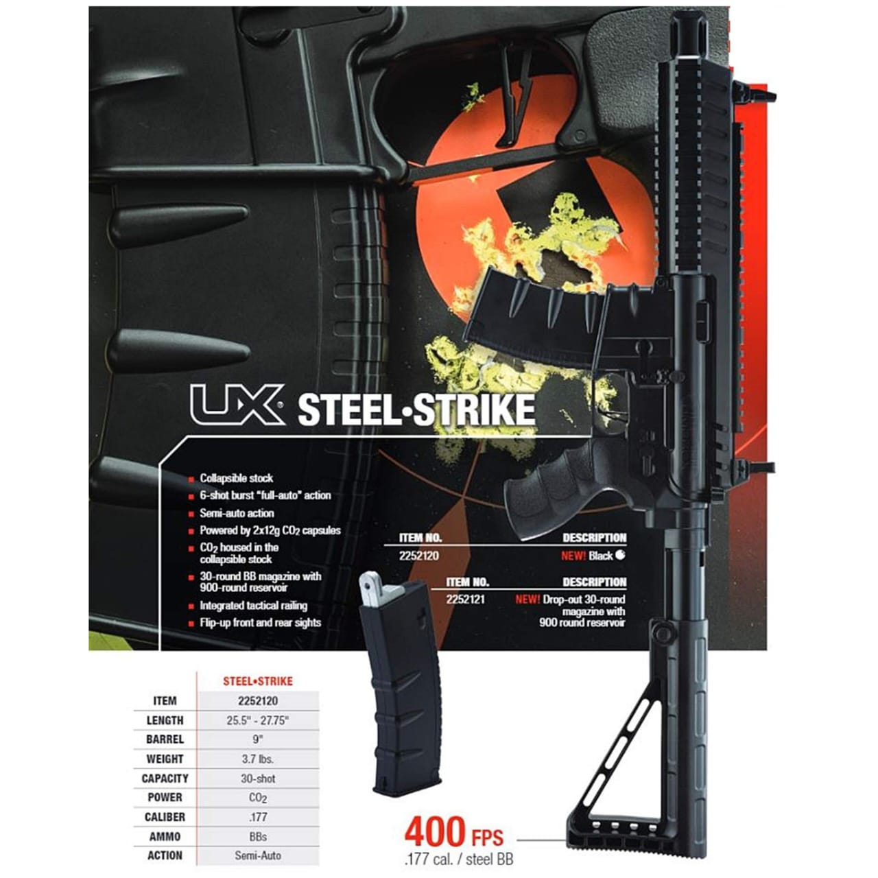 RIFLE CO2 UMAREX STEEL-STRIKE AUTOMÁTICO 30X