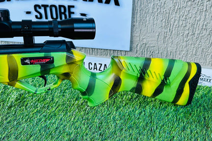 RIFLE DE RESORTE HEDEF DEFENCE EN POLÍMERO CAMUFLADO SELVA CAL 4.5/5.5 DE 650 FPS