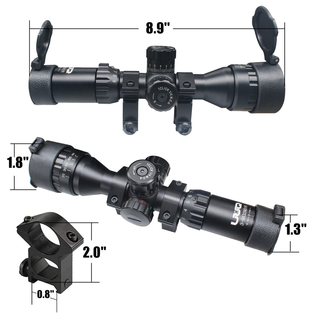 MIRA UUQ 3-9X32 AO PARA RIEL 20 mm
