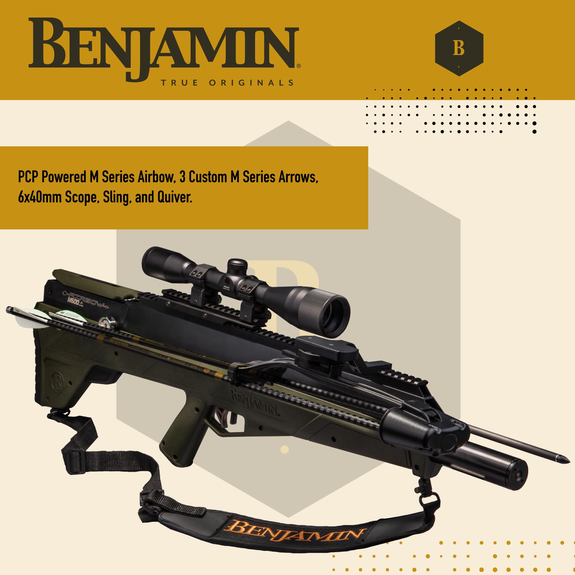 RIFLE PCP BENJAMIN AIRBOW M600 DE FLECHAS MONO-TIRO