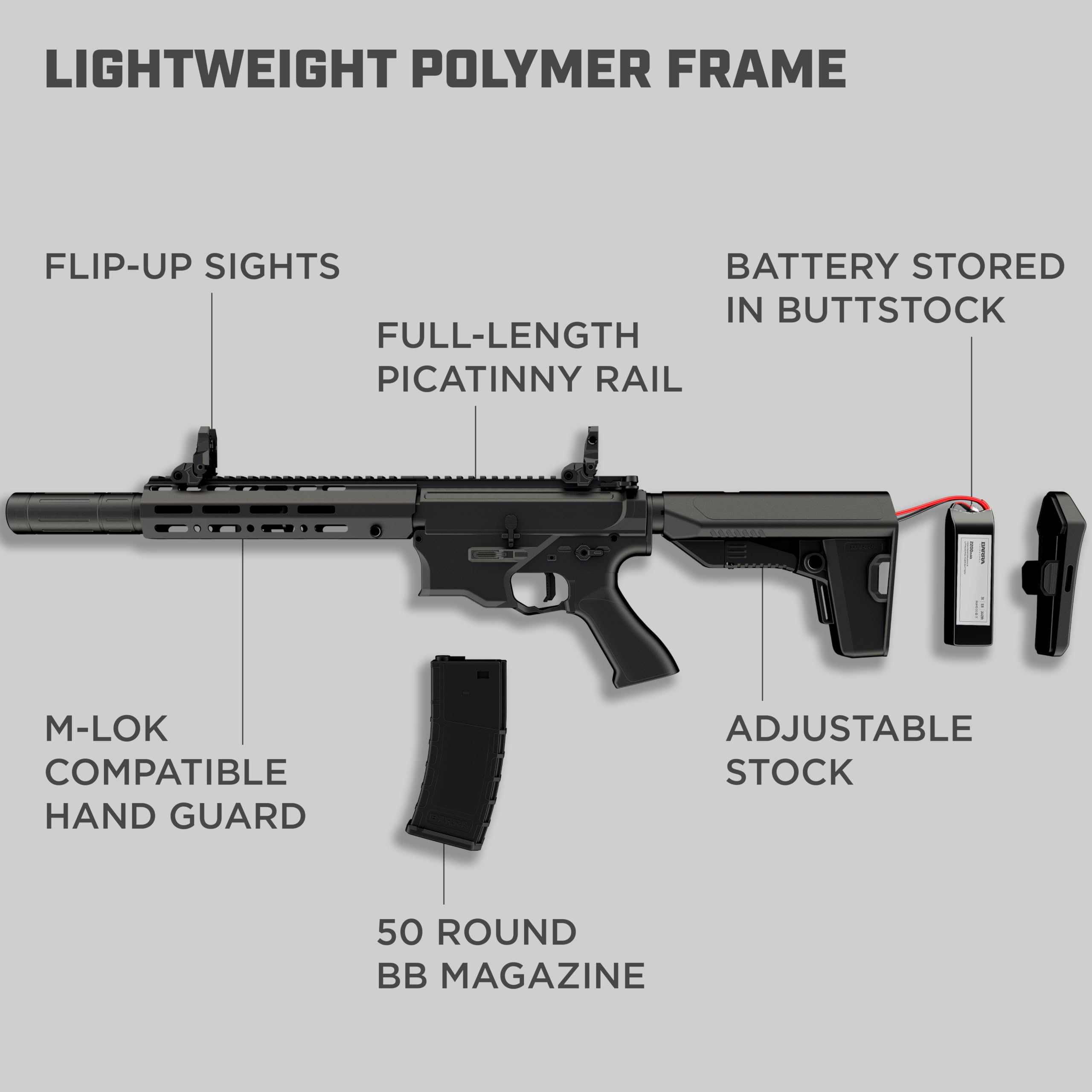 RIFLE AEG BARRA 400E GEN2 AUTOMÁTICO 100X
