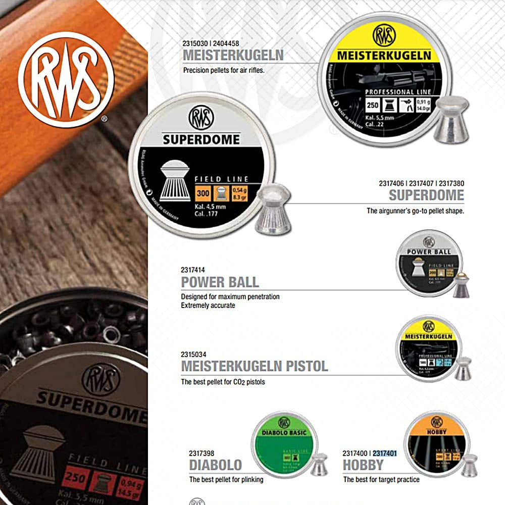 DIABOLOS RWS MEISTERKUGELN CALIBRE 4.5 DE 500 UNIDADES