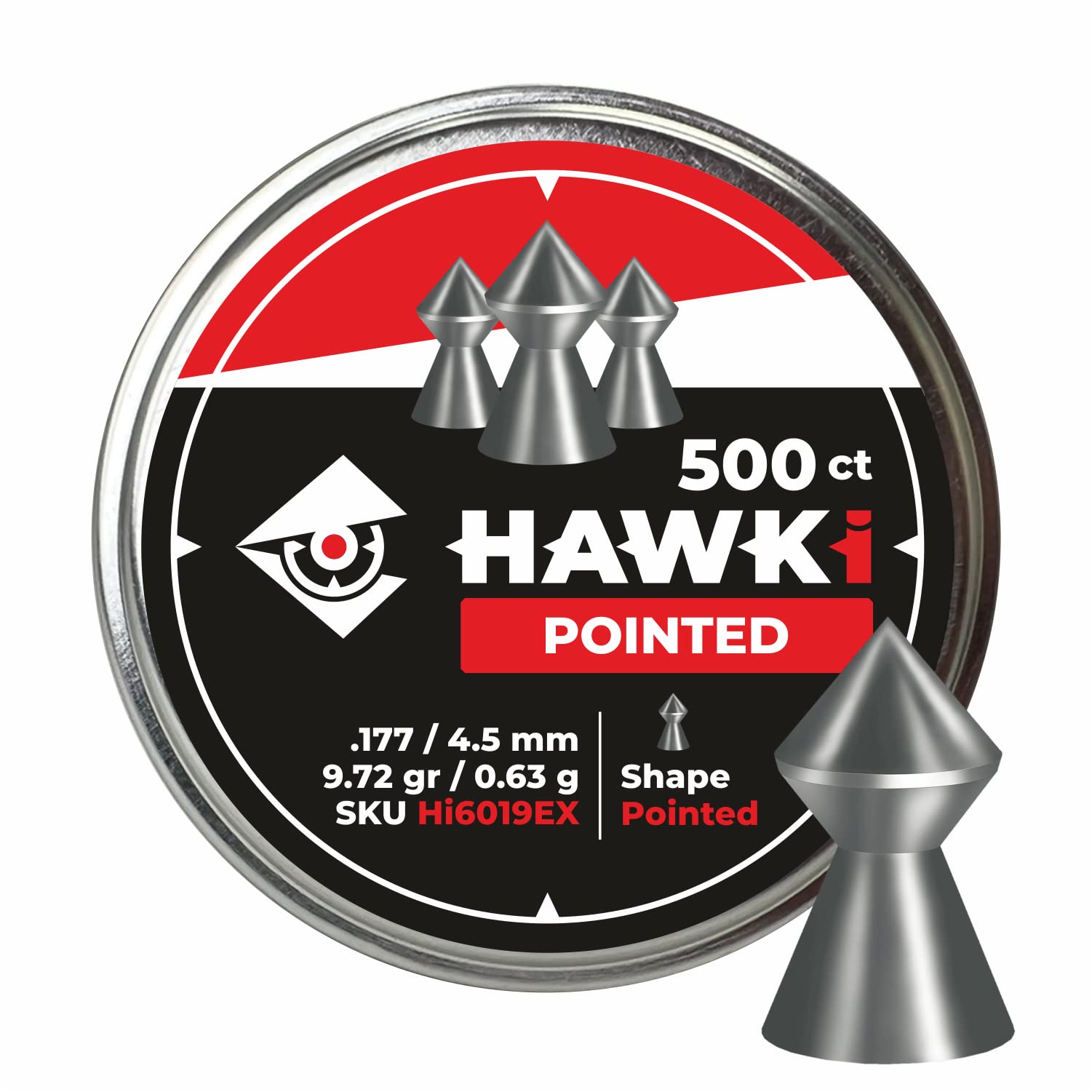 DIABOLOS HAWKI POINTED CALIBRE 4.5 DE 500 UNIDADES