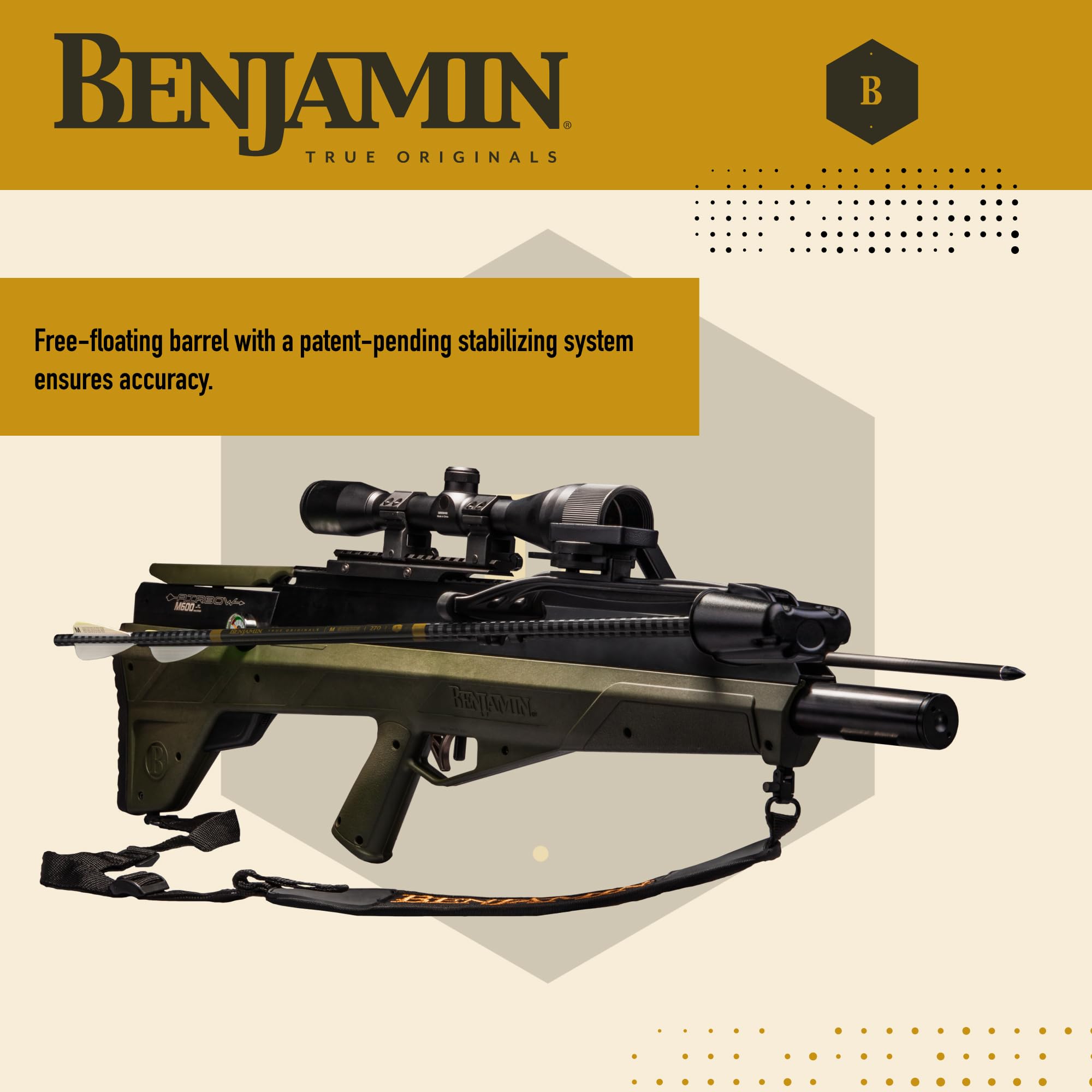 RIFLE PCP BENJAMIN AIRBOW M600 DE FLECHAS MONO-TIRO