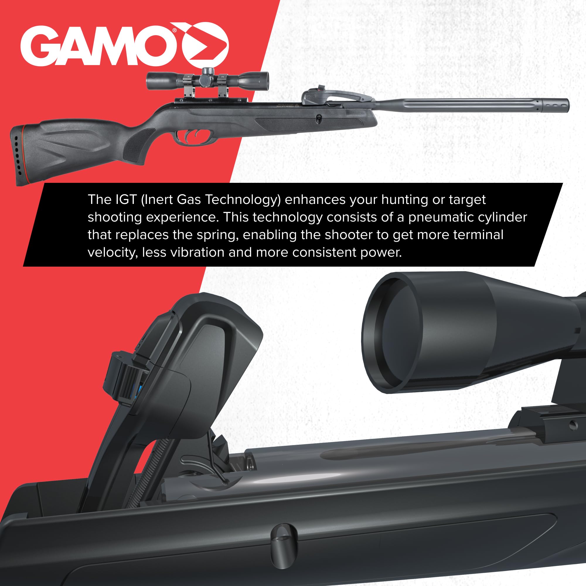 RIFLE NITRO PISTÓN GAMO SWARM WHISPER MULTI-TIRO 10X