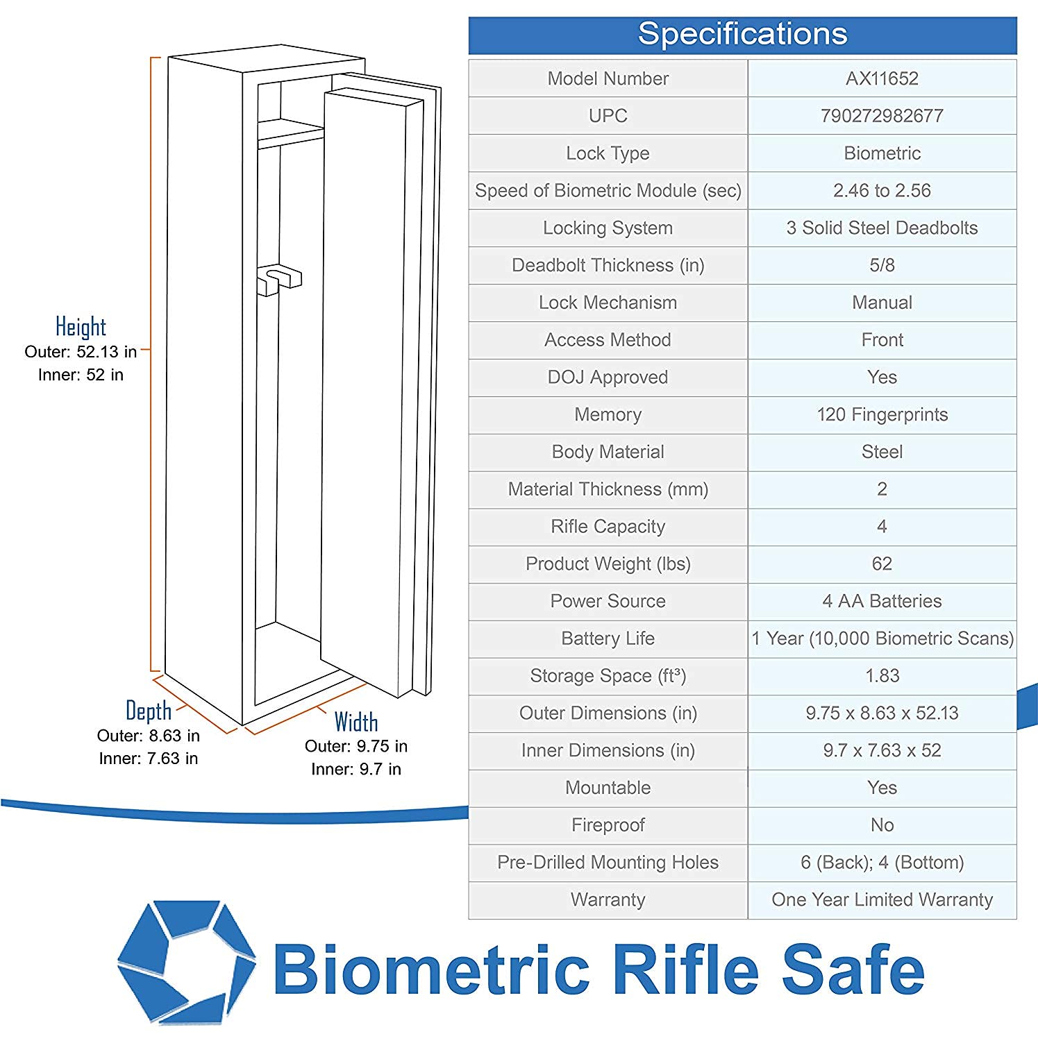 CAJA FUERTE BAROMÉTRICA PARA RIFLES BARSKA