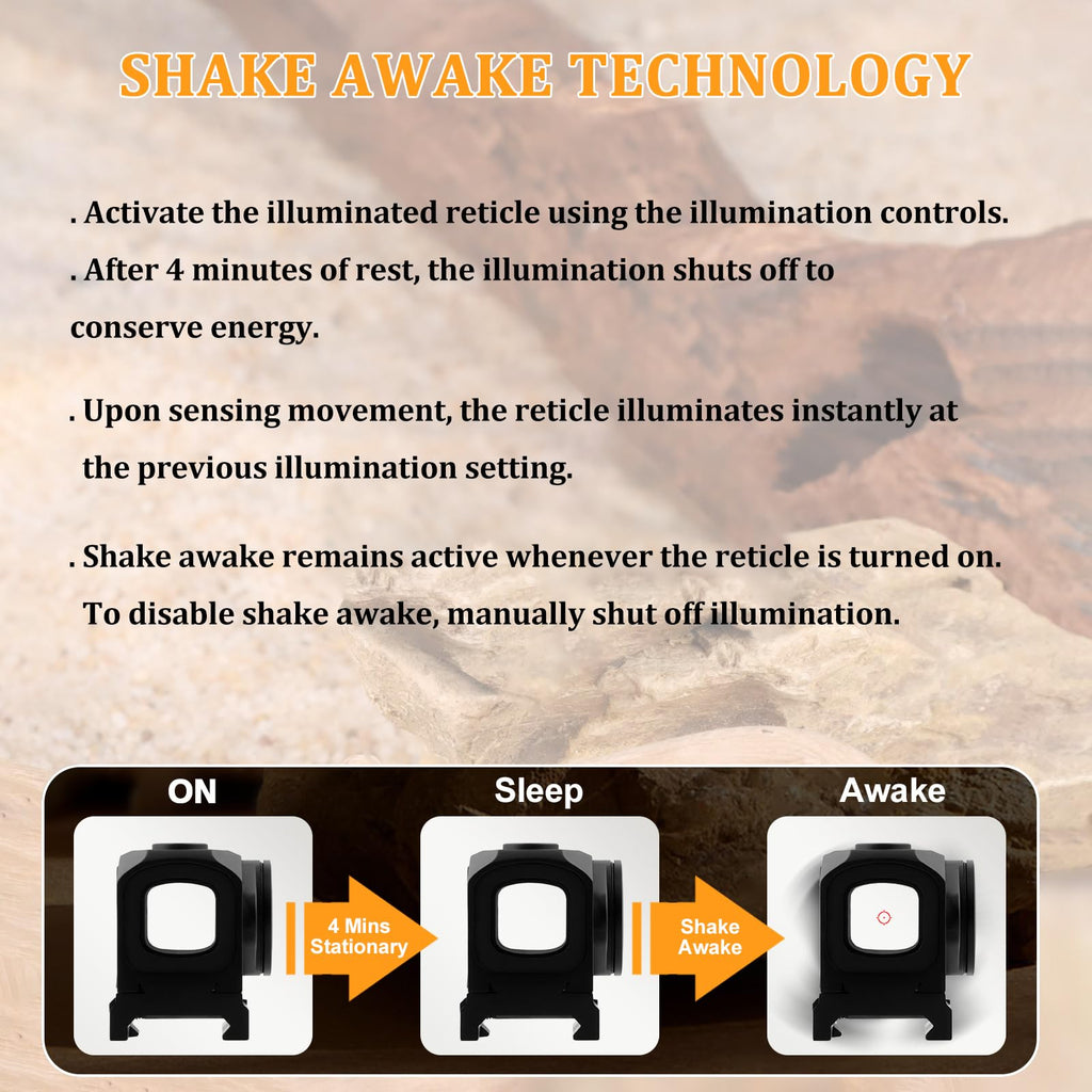 MIRA SHAKE AWAKE 1X19 PARA RIEL 20 mm