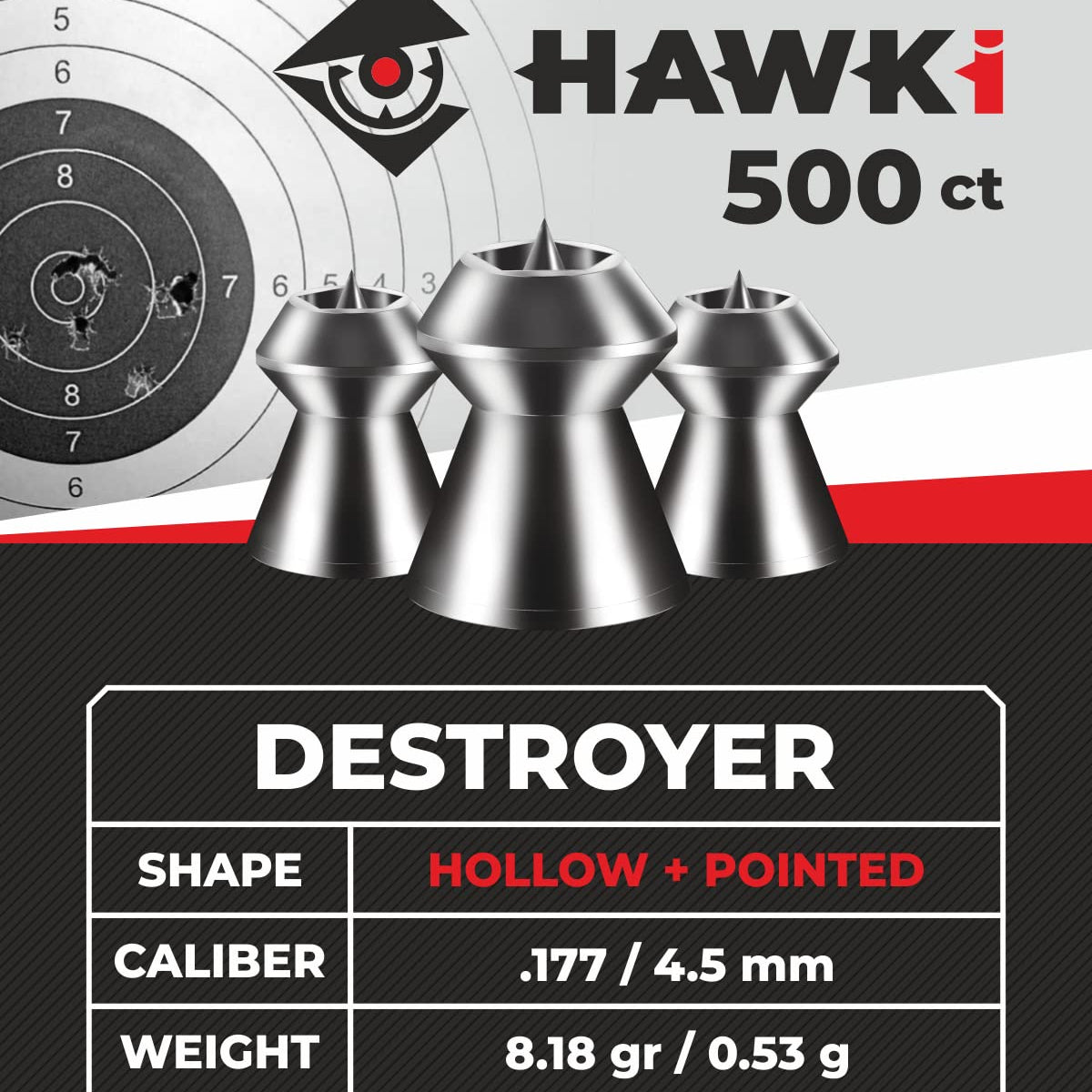 DIABOLOS HAWKI DESTROYER CALIBRE 4.5 DE 500 UNIDADES