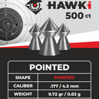 DIABOLOS HAWKI POINTED CALIBRE 4.5 DE 500 UNIDADES