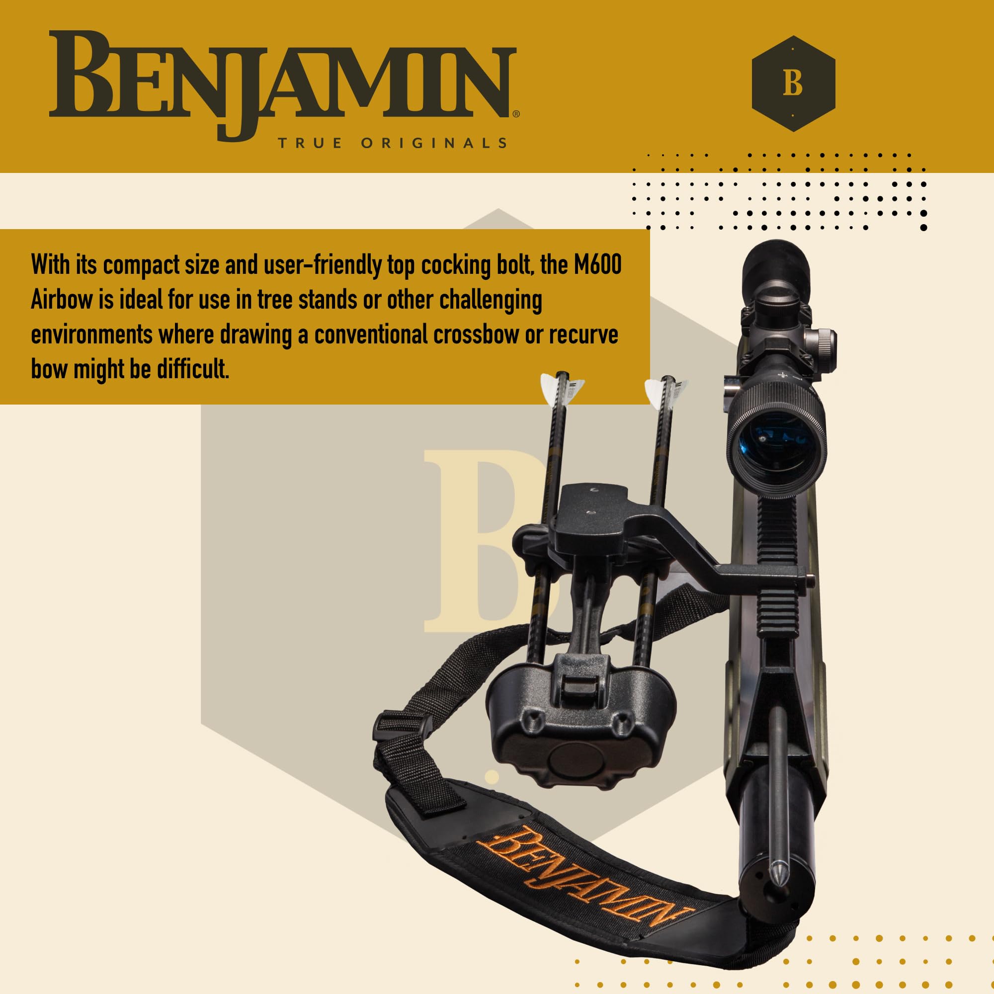 RIFLE PCP BENJAMIN AIRBOW M600 DE FLECHAS MONO-TIRO