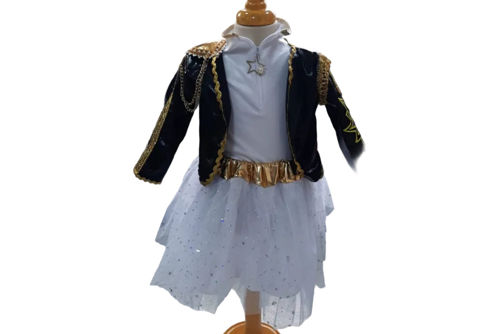 DISFRAZ NIÑA KPOP TUTU BLANCO DEMON HUNTERS COSPLAY