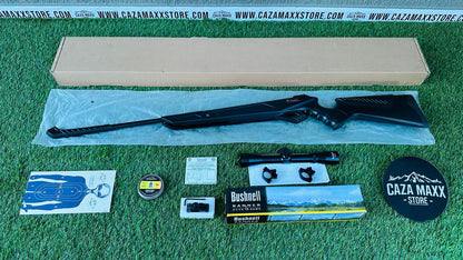 RIFLE DE RESORTE HEDEF DEFENCE EN POLÍMERO NEGRO CAL 4.5/5.5 DE 650 FPS