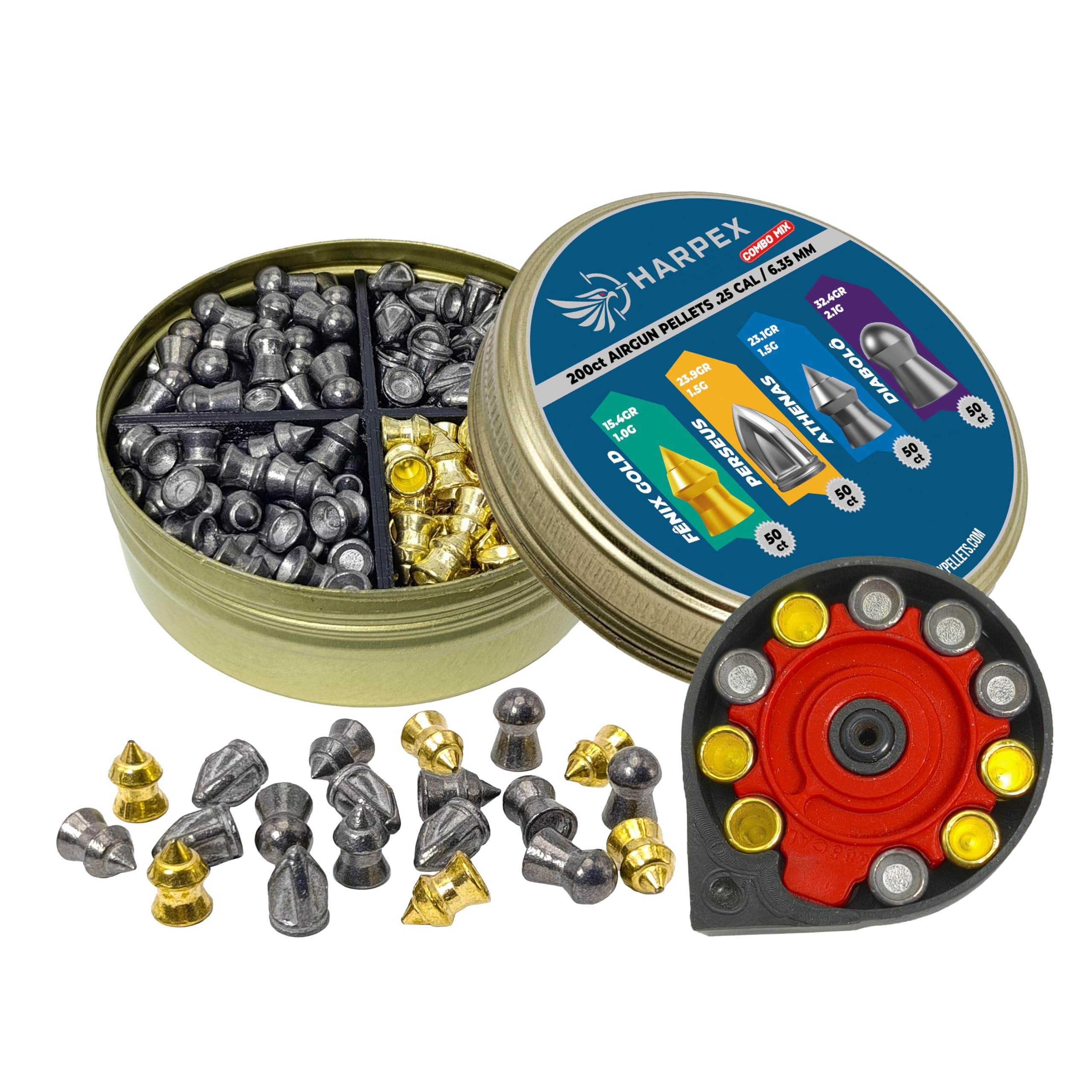 DIABOLOS HARPEX MEZCLA CALIBRE 6.35 DE 200 UNIDADES