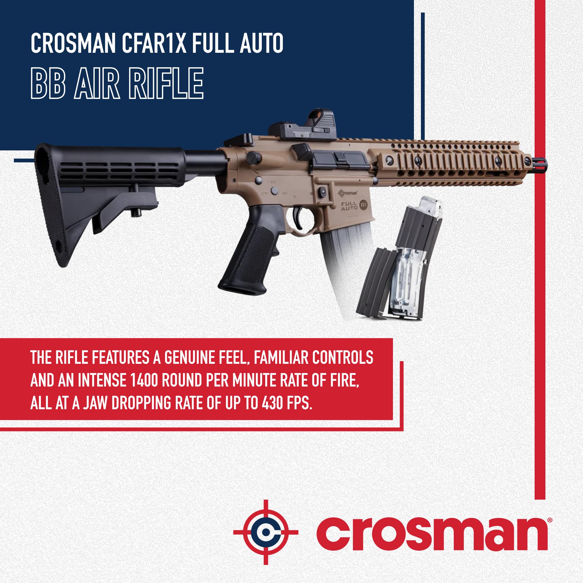 RIFLE CO2 CROSMAN CFAR1X R1 AUTOMÁTICO 25X