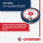 DIABOLOS CROSMAN POINTED CALIBRE 4.5 DE 500 UNIDADES