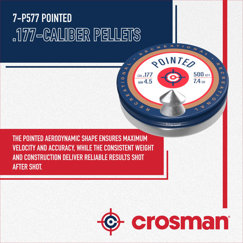 DIABOLOS CROSMAN POINTED CALIBRE 4.5 DE 500 UNIDADES