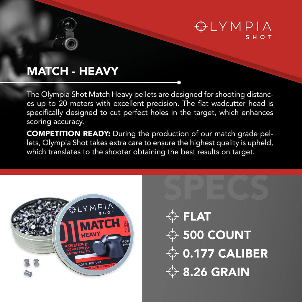 DIABOLOS OLYMPIA SHOT MATCH HEAVY CALIBRE 4.5 DE 500 UNIDADES