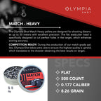 DIABOLOS OLYMPIA SHOT MATCH HEAVY CALIBRE 4.5 DE 500 UNIDADES