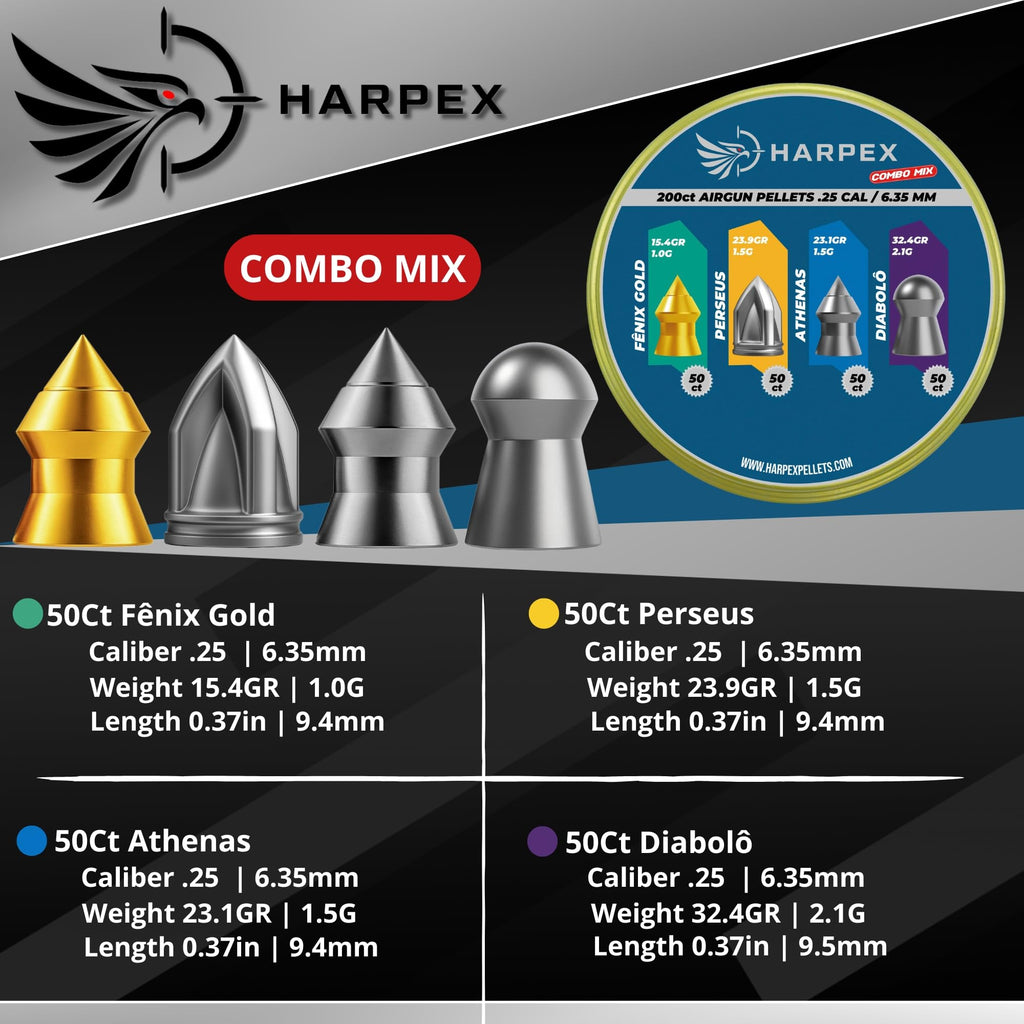 DIABOLOS HARPEX MEZCLA CALIBRE 6.35 DE 200 UNIDADES