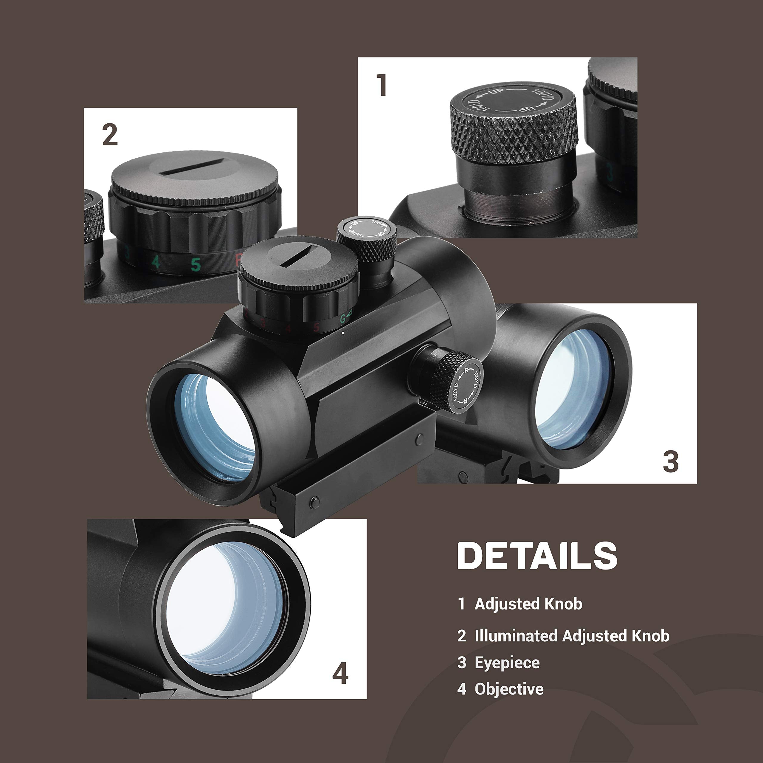 MIRA RED DOT ESSLNB DE 2 MOA PARA RIEL 20 mm