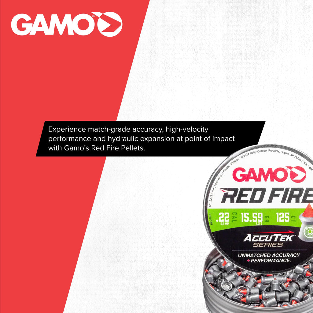 DIABOLOS GAMO RED FIRE CALIBRE 5.5 DE 125 UNIDADES