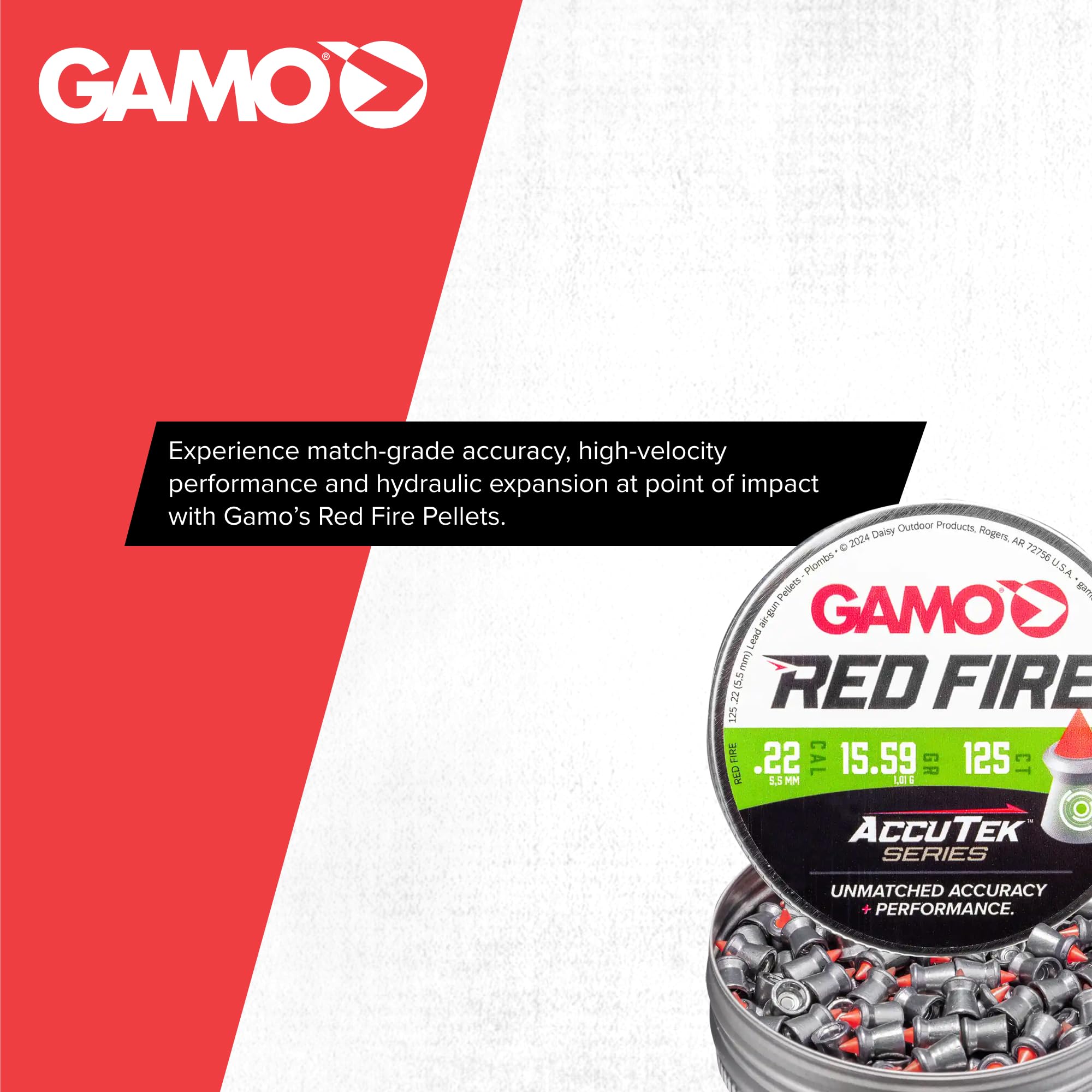DIABOLOS GAMO RED FIRE CALIBRE 5.5 DE 125 UNIDADES