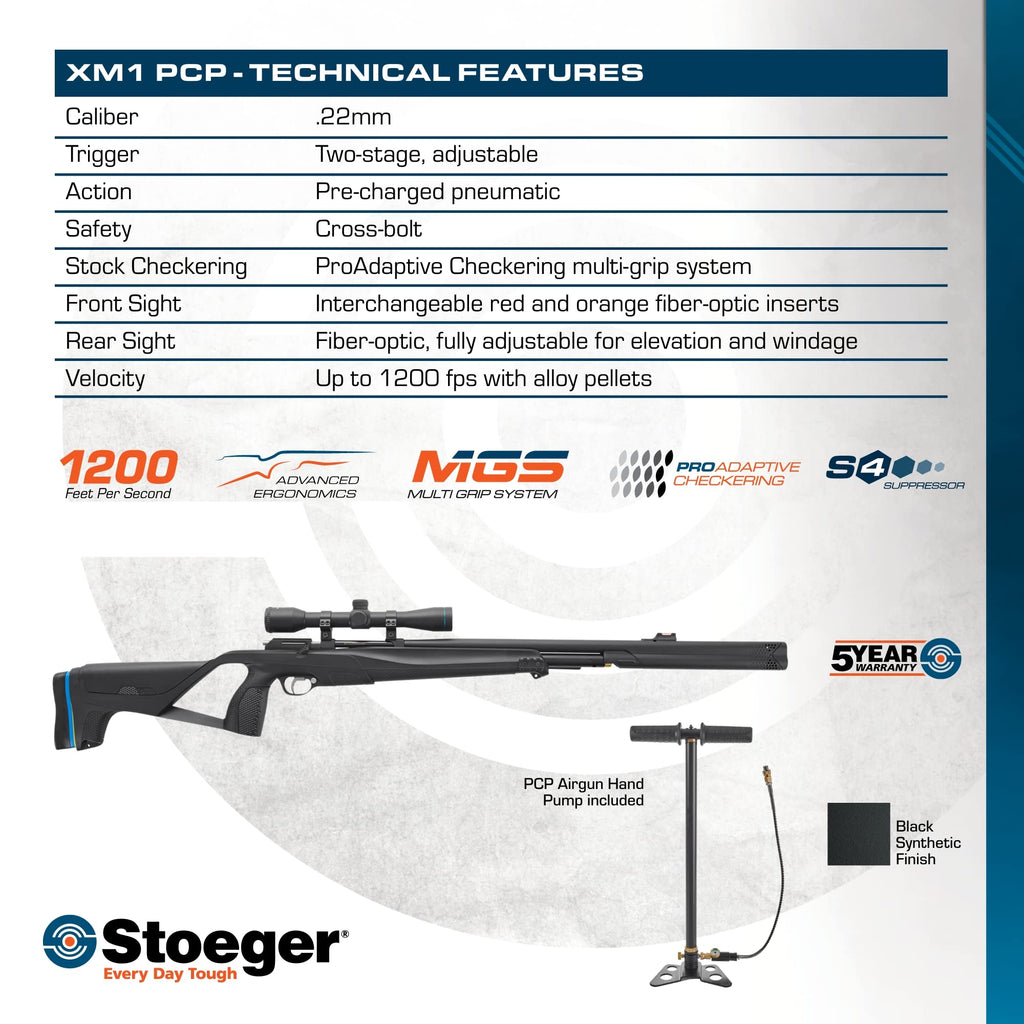 RIFLE PCP STOEGER XM1 MULTI-TIRO 7X