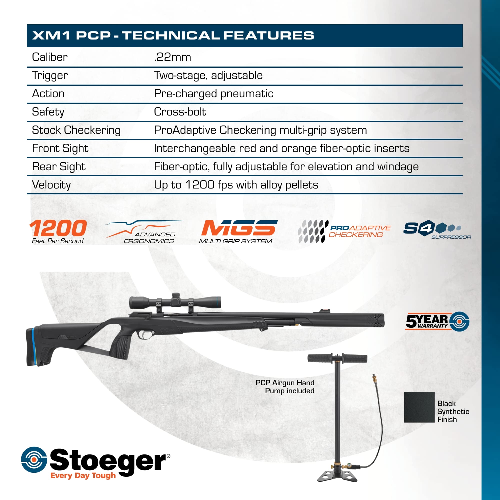 RIFLE PCP STOEGER XM1 MULTI-TIRO 7X
