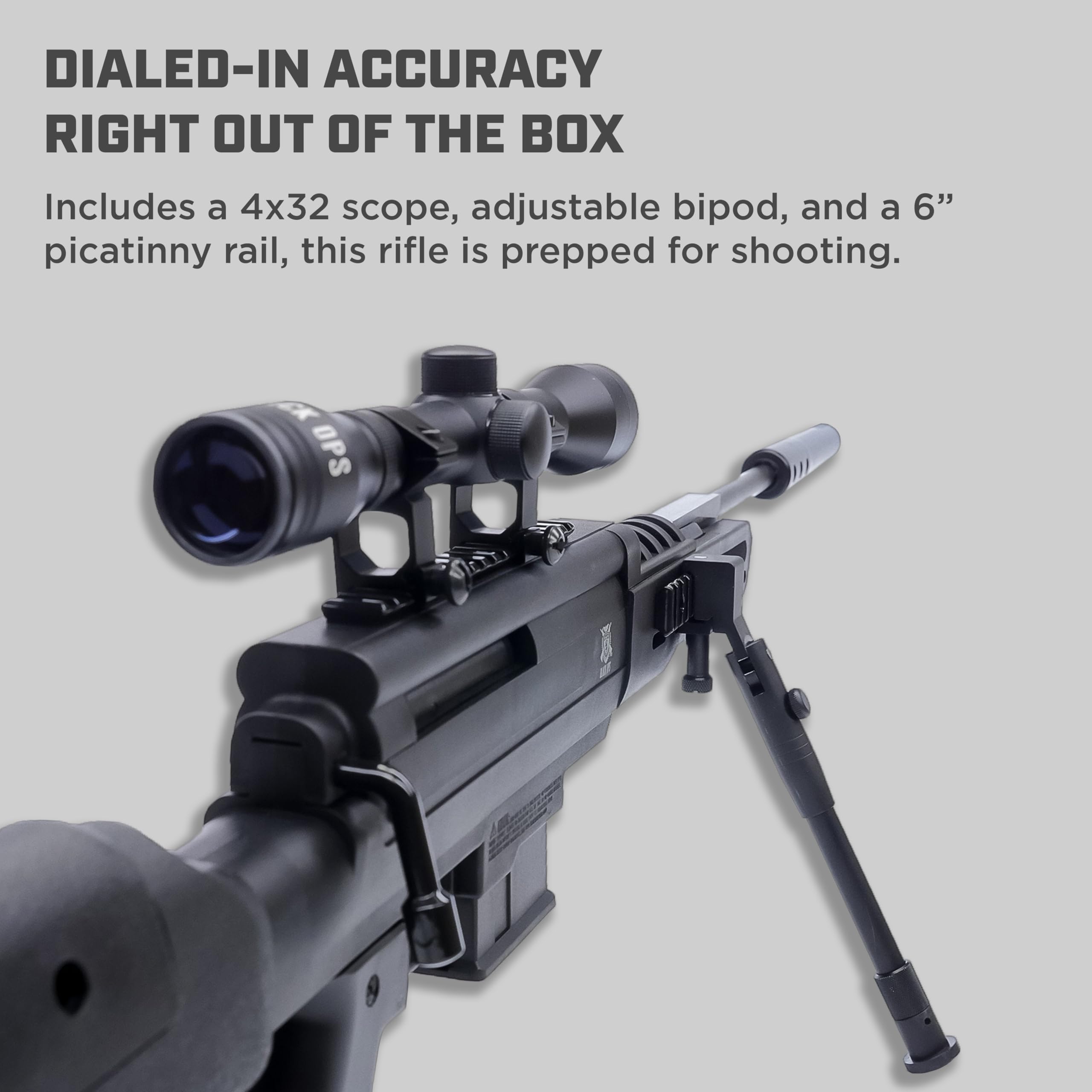 RIFLE NITRO PISTÓN BARRA BLACK OPS THE SNIPER S MONO-TIRO