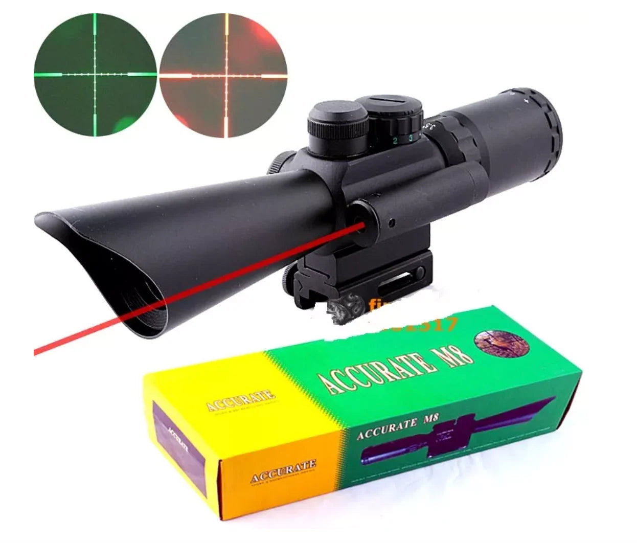 Mira telescópica ACURATE Laser 3.5X10 Doble Riel 11 Y 22
