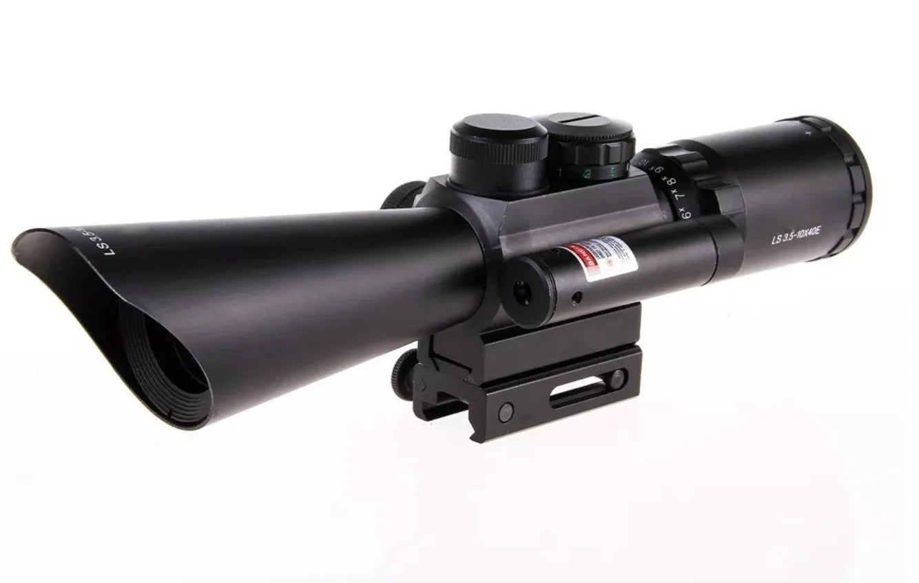 Mira telescópica ACURATE Laser 3.5X10 Doble Riel 11 Y 22