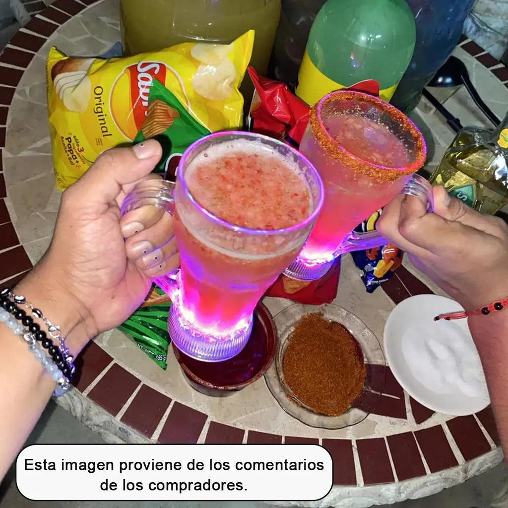 VASOS LED DE FIESTAS TAZA ILUMINADA CON LUZ DE AGUA PARA BEBER HALLOWEEN NAVIDAD BODA