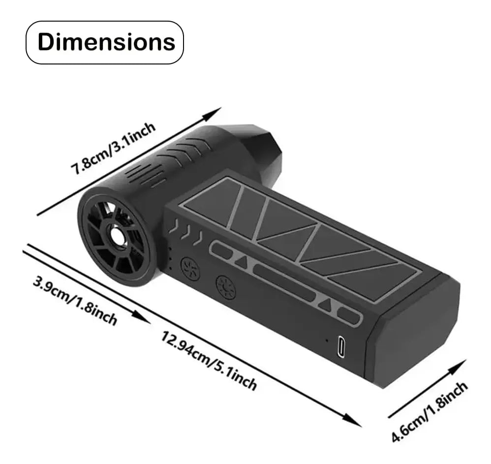 SOPLADOR TURBO PORTÁTIL, VENTILADOR JET 130000 RPM
