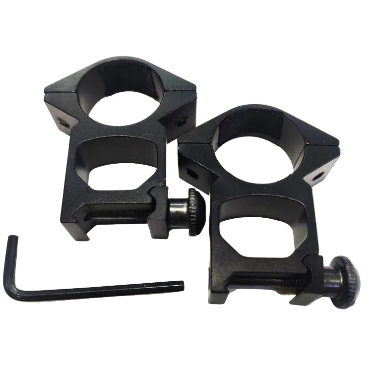 SOPORTES DE ANILLOS DE MIRAS TELESCÓPICAS PARA RIEL 22MM