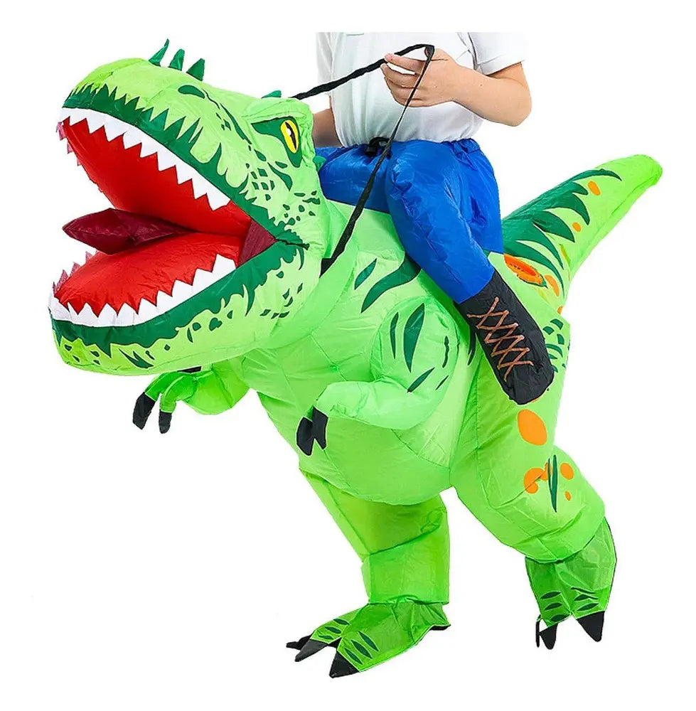 DISFRAZ INFLABLE DE DINOSAURIO MONTADO PARA NIÑO