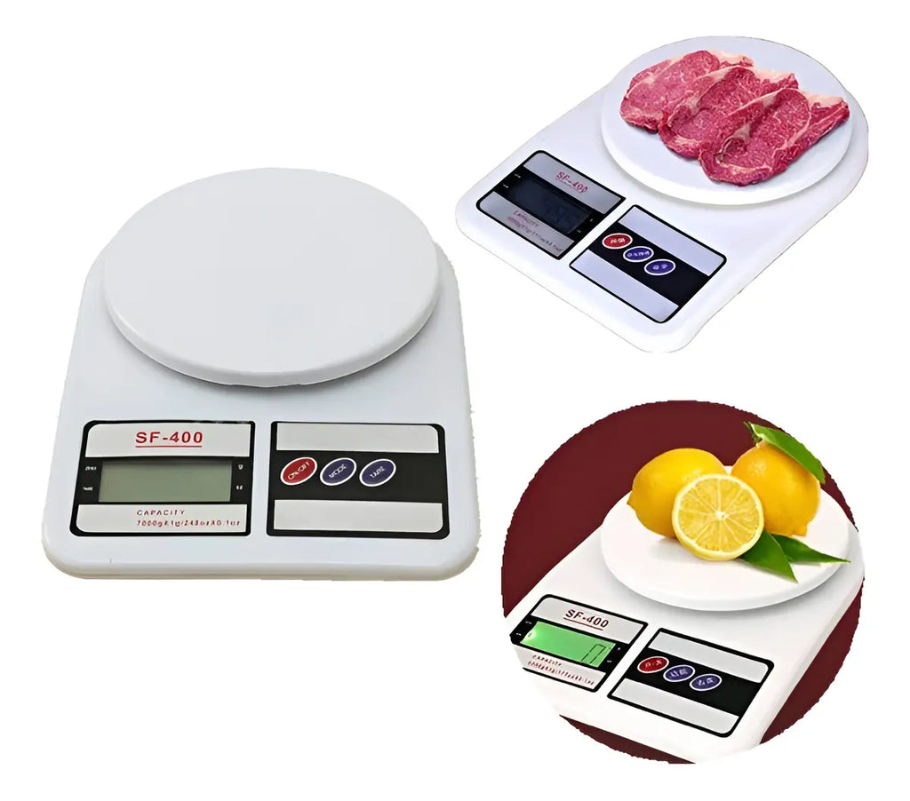 BALANZA GRAMERA DE COCINA DIGITAL GENÉRICA SF-400 BLANCA