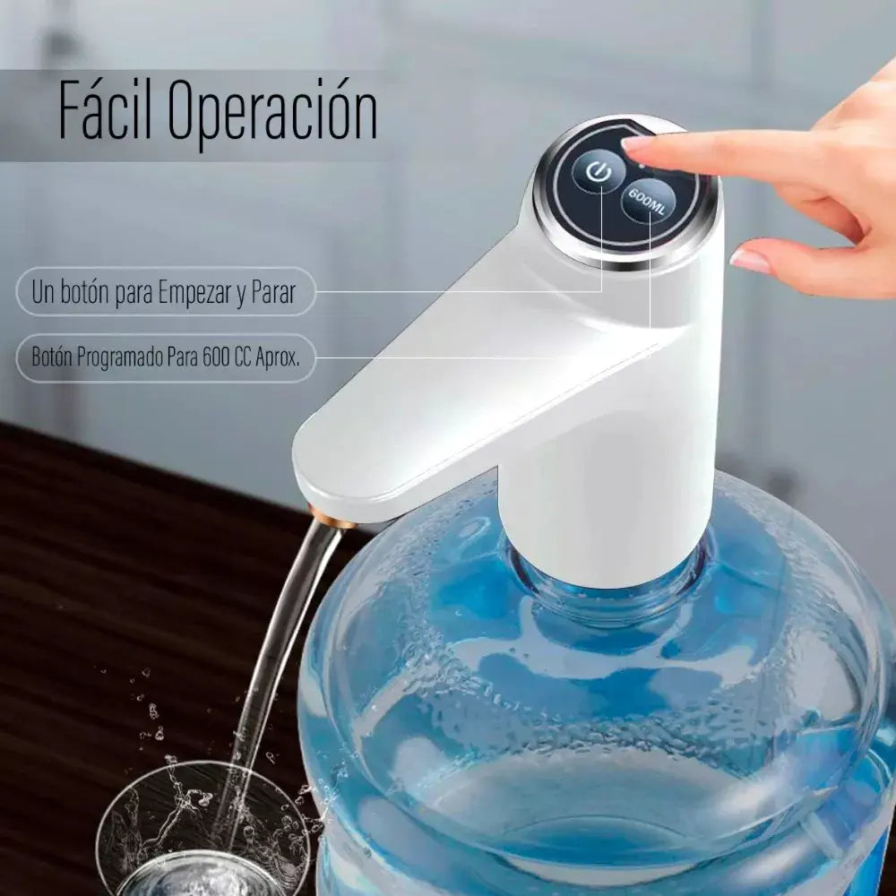 DISPENSADOR DE AGUA AUTOMÁTICO BOMBA PRO RECARGABLE USB
