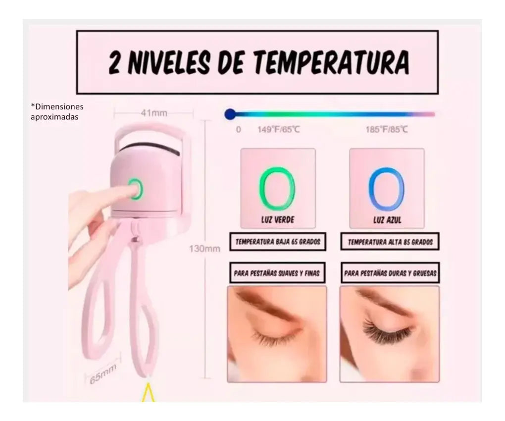 ENCRESPADOR DE PESTAÑAS TÉRMICO RECARGABLE