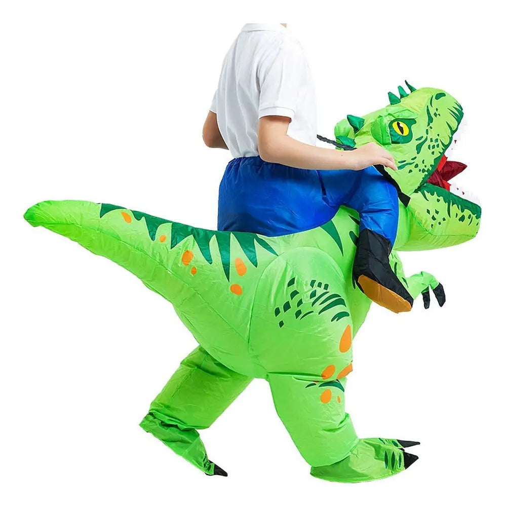 DISFRAZ INFLABLE DE DINOSAURIO MONTADO PARA NIÑO